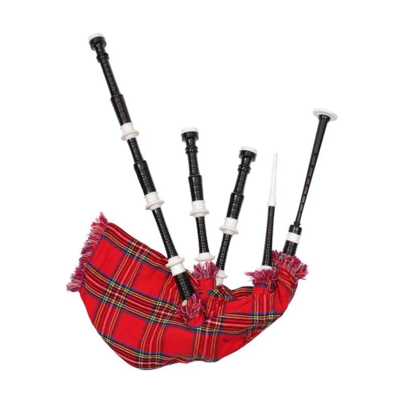 royal stewart black finish rosewood bagpipe