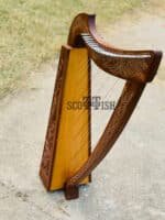 22-string-flower-design-lyre-harp