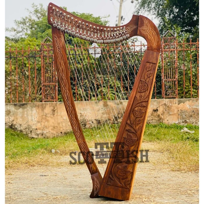 22 Strings Flower Design Lyre Harp