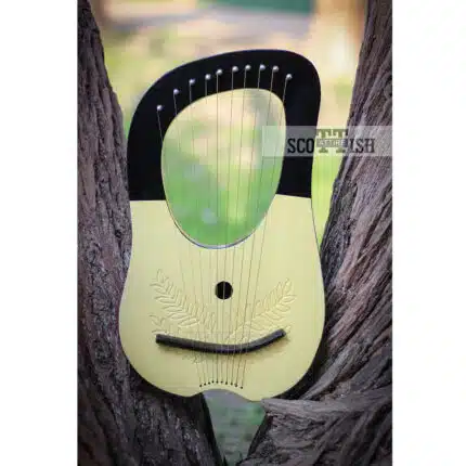 golden-and-black-lyre-harp