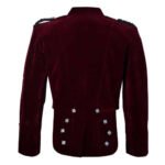 Maroon Velvet Charlie Jacket Back