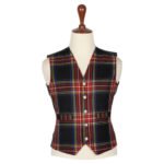 Black Stewart Tartan Vest