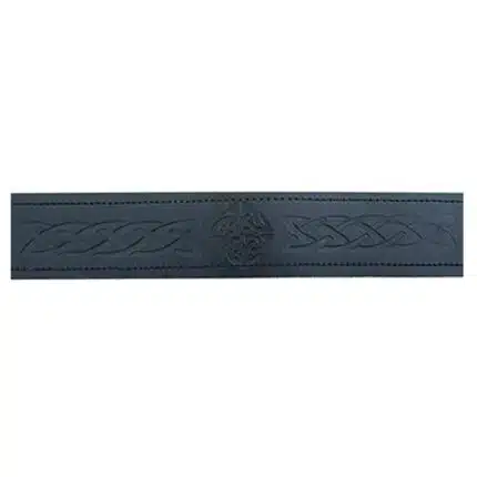 Celtic-Embossed-Leather-Kilt-Belt