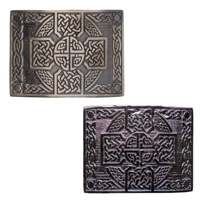 Celtic Cross Knot Work Kilt Belt Buckle
