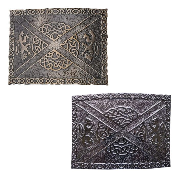 Celtic Lion Rampant Saltire Kilt Belt Buckle