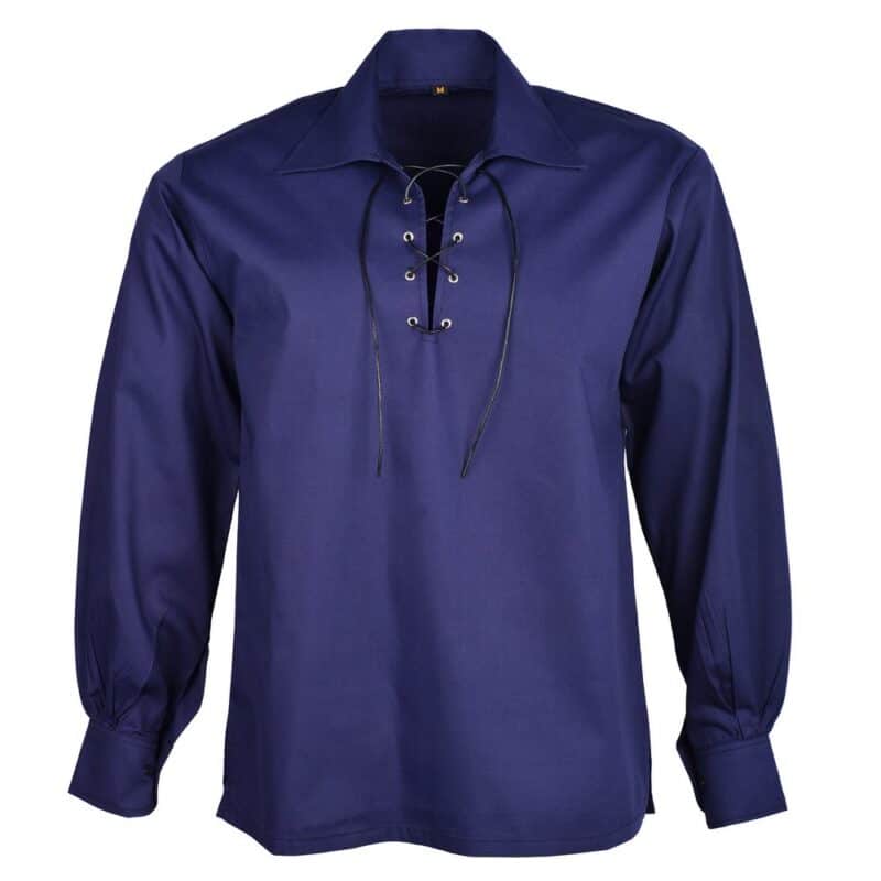 Jacobite Ghillie Kilt Shirt Navy Blue