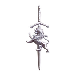 Lion Rampant Kilt Pin Chrome