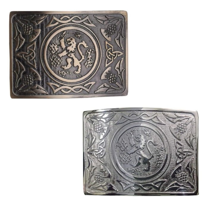 Lion Rampant Enamel Belt Buckle