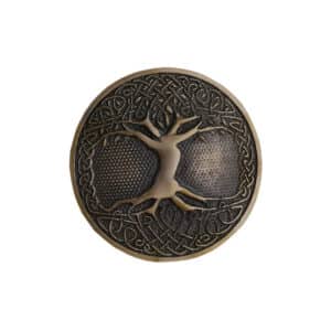 Tree Celtic Round Kilt Belt Buckle