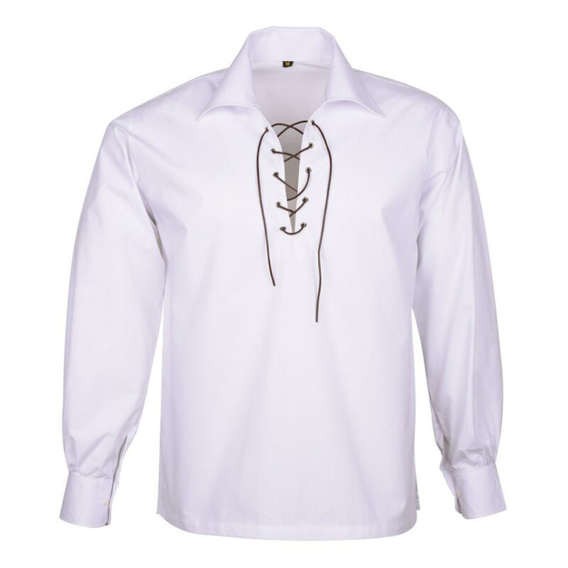 Jacobite Ghillie Kilt Shirt White