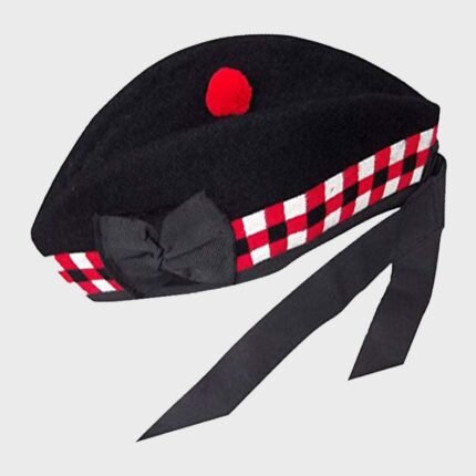 black-white-and-red-scottish-hat