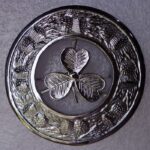 Shamrock Kilt Fly Plaid Brooch