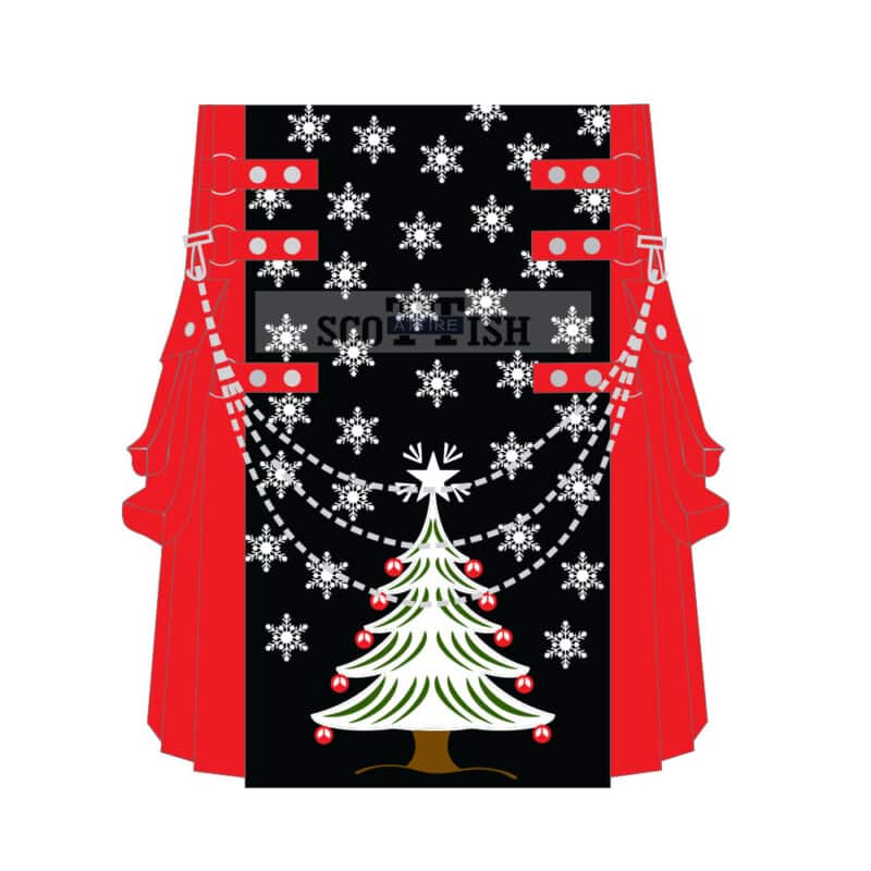 Christmas kilt With Tree And Stars