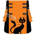 Halloween black cat designed kilt