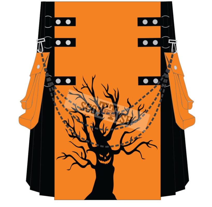 Halloween Spooky Tree Designed Kilt