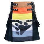 Bear pride flag kilt with paw print