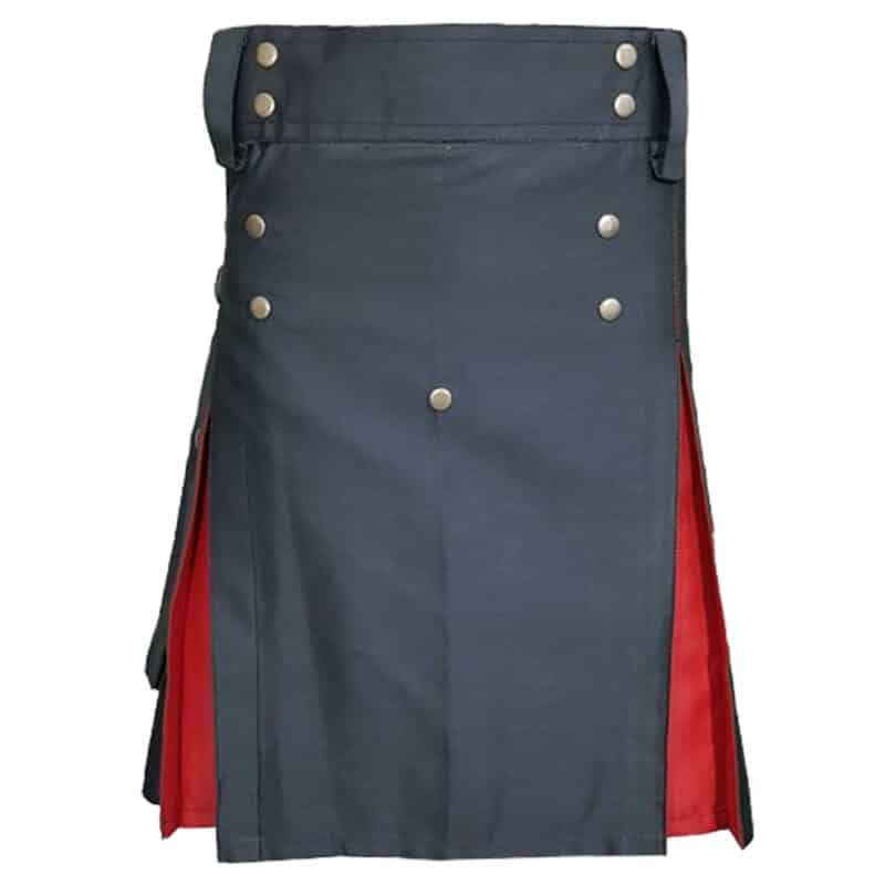 Black And Red Hybrid Kilt Men