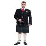 Black Argyle Jacket Kilt Outfit