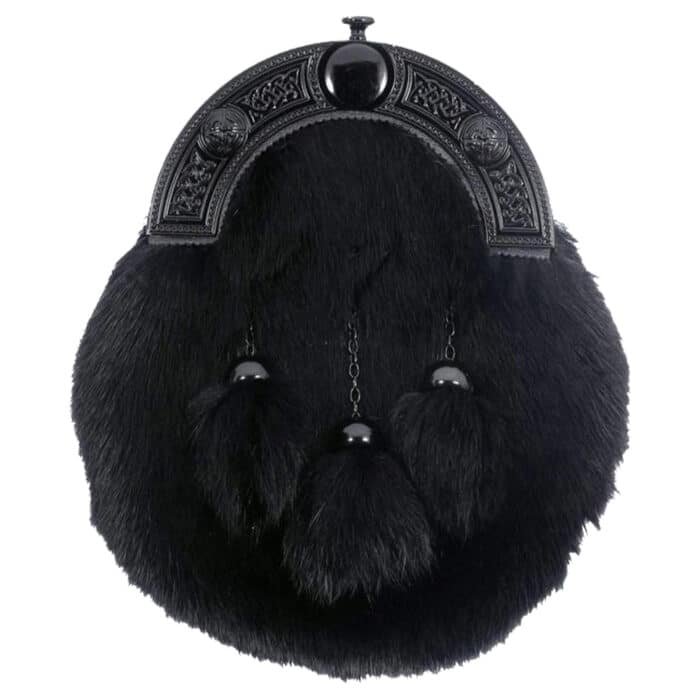 Black Rabbit Fur Dress Sporran