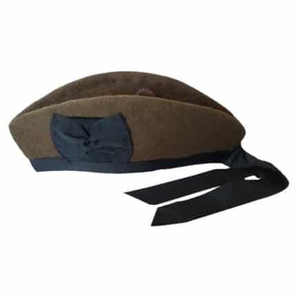 Brown Glengarry Hat With Pom