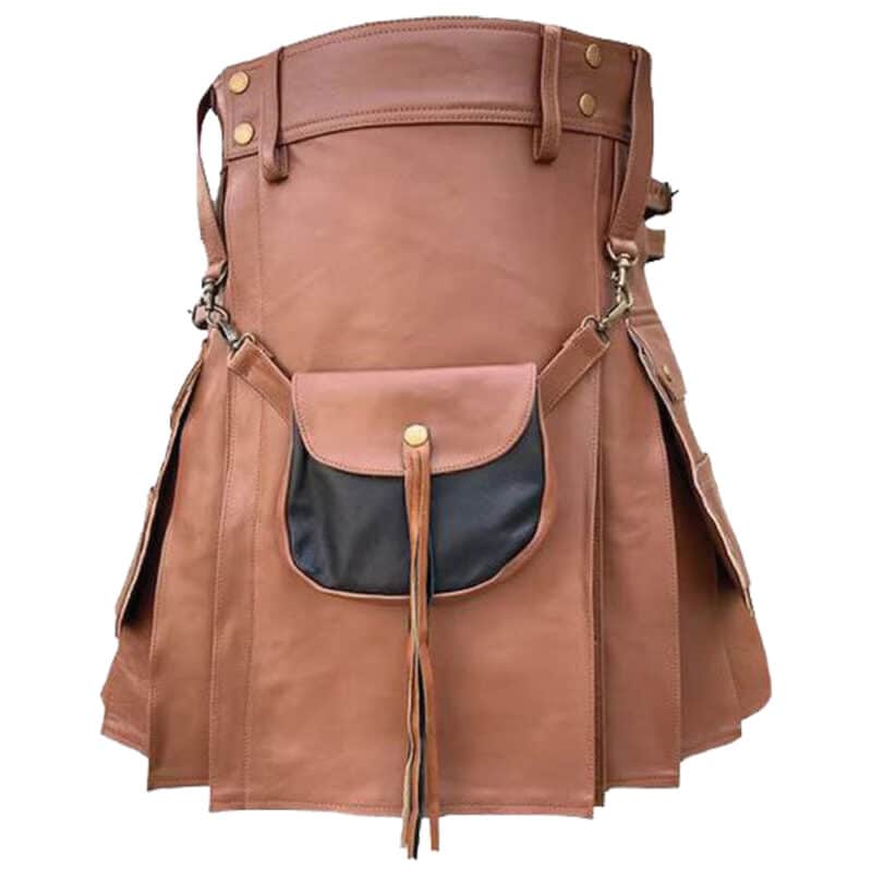 Leather Kilt With Sporran