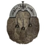 Grey Rabbit Fur Sporran