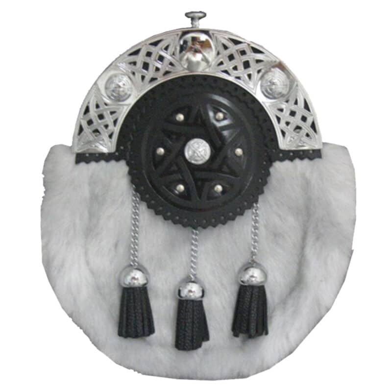 Light Grey Rabbit Fur Sporran