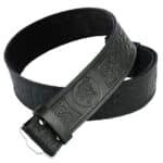 Lion Rampant Leather Kilt Belt