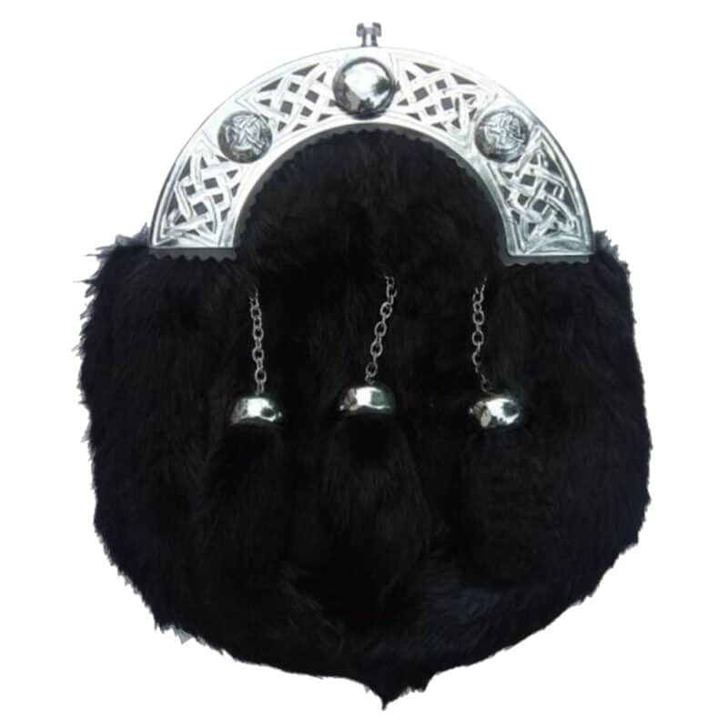 Black Rabbit Fur Sporran