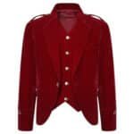 Red Argyle Velvet Jacket