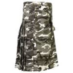 Urban Snow Camo Tactical Kilt Men Side