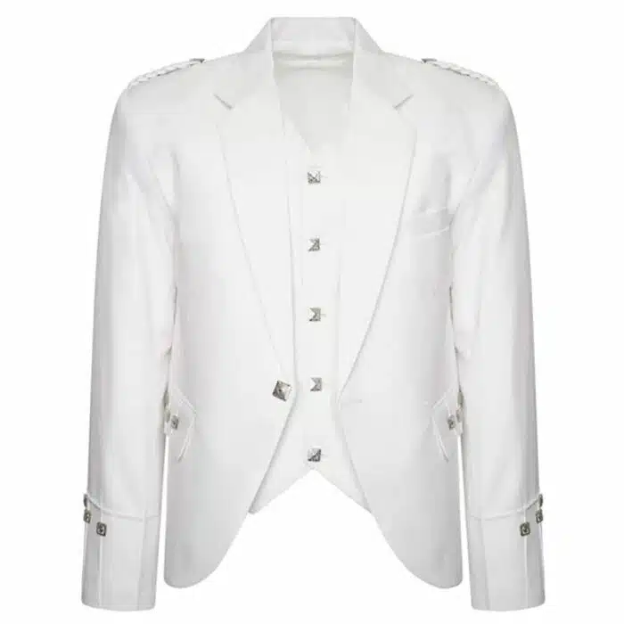 White Argyle Kilt Jacket