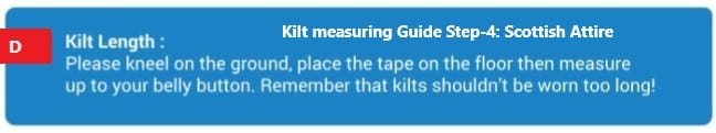 Kilt measuring Guide Step-4 Scottish Attire