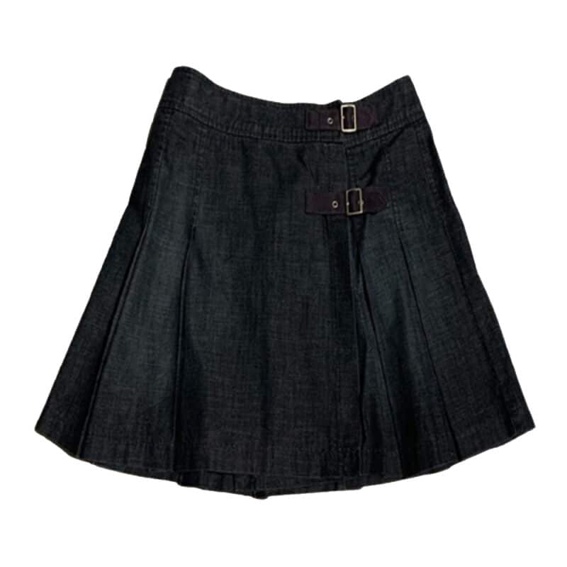 Black Denim Kilt Women