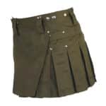 Women Kilt Olive Green