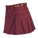 Women Modern Kilt Maroon