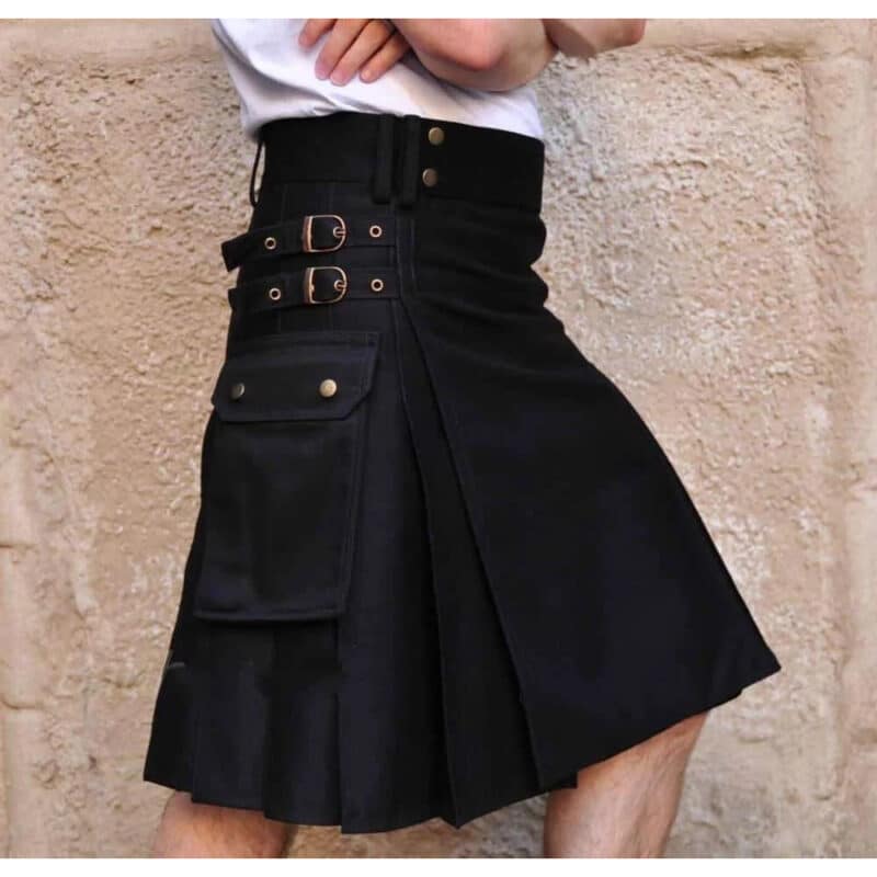 Black Men's Utility Kilt
