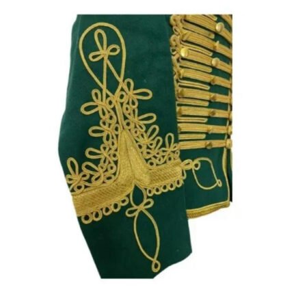 Green Hussar Marching Pipe Band Jacket detail