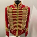 Men's Red Hussar Marching Pipe Band Jacket