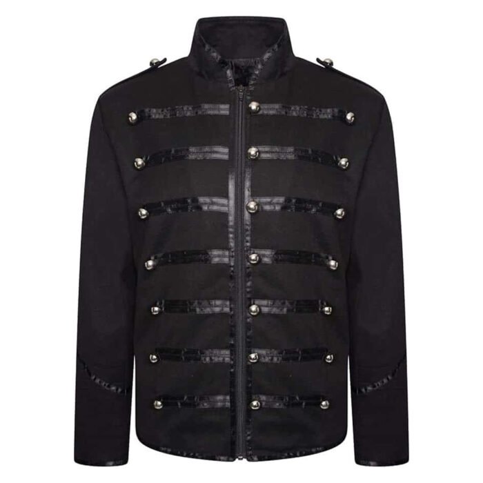 New-Black-Marching-Band-Drummer-Military-Parade-Jacket