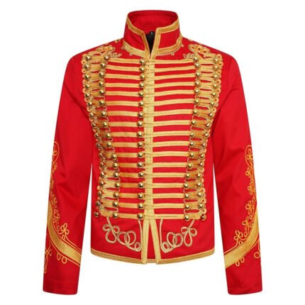 Mens Red Marching Band Drummer Jacket