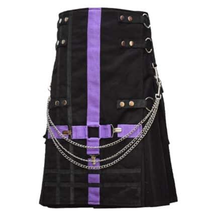 black-and-purple-utility-kilt-scottish-attire