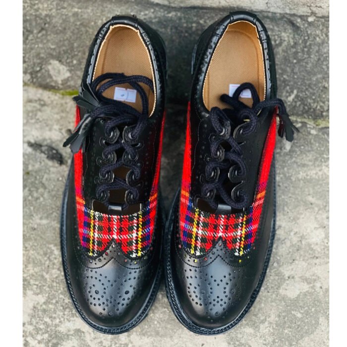 Scottish Leather with tartan wedding Brogues