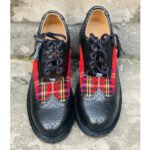 Scottish Leather with tartan wedding Brogues Style