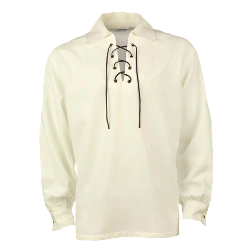 Cream Jacobite Ghillie Kilt Shirt