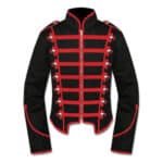 Red Black Gothic Steampunk Military Drummer Parade Jacket