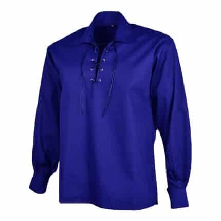 Royal Blue Jacobite Ghillie Shirt Side