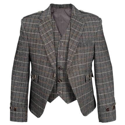 Brown Tweed Wool Argyll Jacket