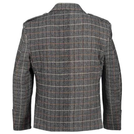 Brown Tweed Wool Argyll Jacket Back