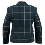 Green Checked Wool Argyll Tweed Jacket with Vest Back